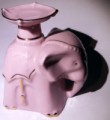 Slon - zvonek z růžového porcelánu JSK Stružná