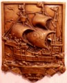 Sádrová plastika lodě Santa Maria Christophorus Columbus