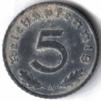 5 Reichs pfennig 1940 A