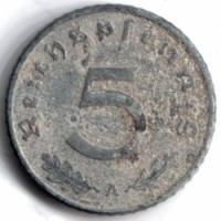 5 Reichs pfennig 1941 A